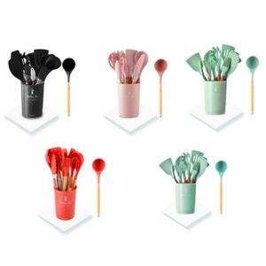 9/11Pcs Cooking Tools Set Kitchen Utensils Set Kitchenware Silicone Non-stick Spatula Spoon Cooking Tool Utensilios De Cocina