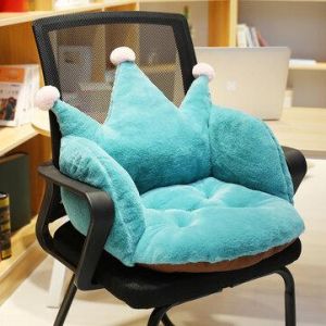 Soft Crown Seat Chair Cushion Waist Lumbar Pillow Waist Support for Home Office