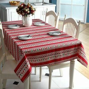 samarshop כלי בית ומטבח Christmas Dining Tablecloth Chair Cover Table Santa Slip Cover XMAS Party Decor