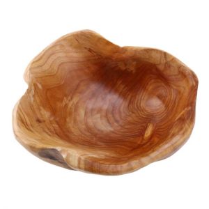 samarshop צלחות מעץ - wood dishes- כל סוגי הצלחות המיוחדים- רק אצלי באתר צבעים יפים  Household Fruit Bowl Wooden Candy Dish Fruit Plate Wood Carving Root Fruit Plate Wood 20-24 Cm
