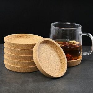 Natural Round Wooden Slip Slice Cup Mat  Coaster Tea Coffee Mug Drinks Holder for DIY Tableware Decor Durable Pad