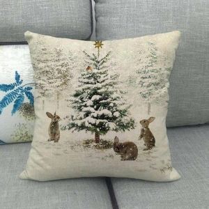 samarshop כלי בית ומטבח 45cm Christmas Pillowcase Christmas Decorations for Home New Year Christmas Home Decorations Christmas Gift Natale Navidad 2021