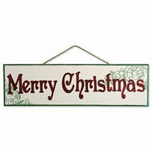 samarshop כלי בית ומטבח Indoor/Outdoor Hanging Merry Christmas Wooden Sign to Merry Christmas Sign