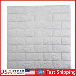 60x60cm DIY 3D Brick Wall Stickers PE Foam Safety DIY Bedroom Home Decor