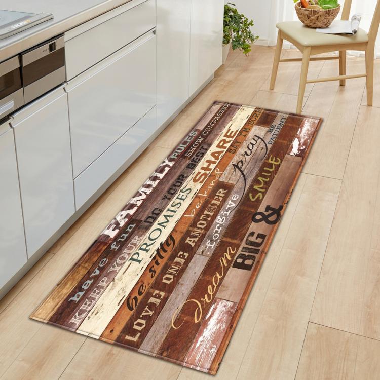 samarshop כלי בית ומטבח Nordic Kitchen Mat Bedroom Entrance Doormat Home Hallway Floor Decoration Living Room Carpet Wood grain Bathroom Anti-Slip Rug